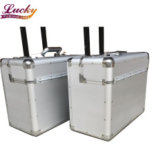 New style Hard Aluminum laptop business roller brief case trolley profession rolling pilot case for travel
